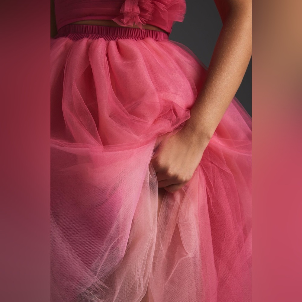 ANTHROPOLOGIE Hutch Asymmetrical Tulle Barbie Avant Garde Tutu Skirt New - Picture 2 of 16